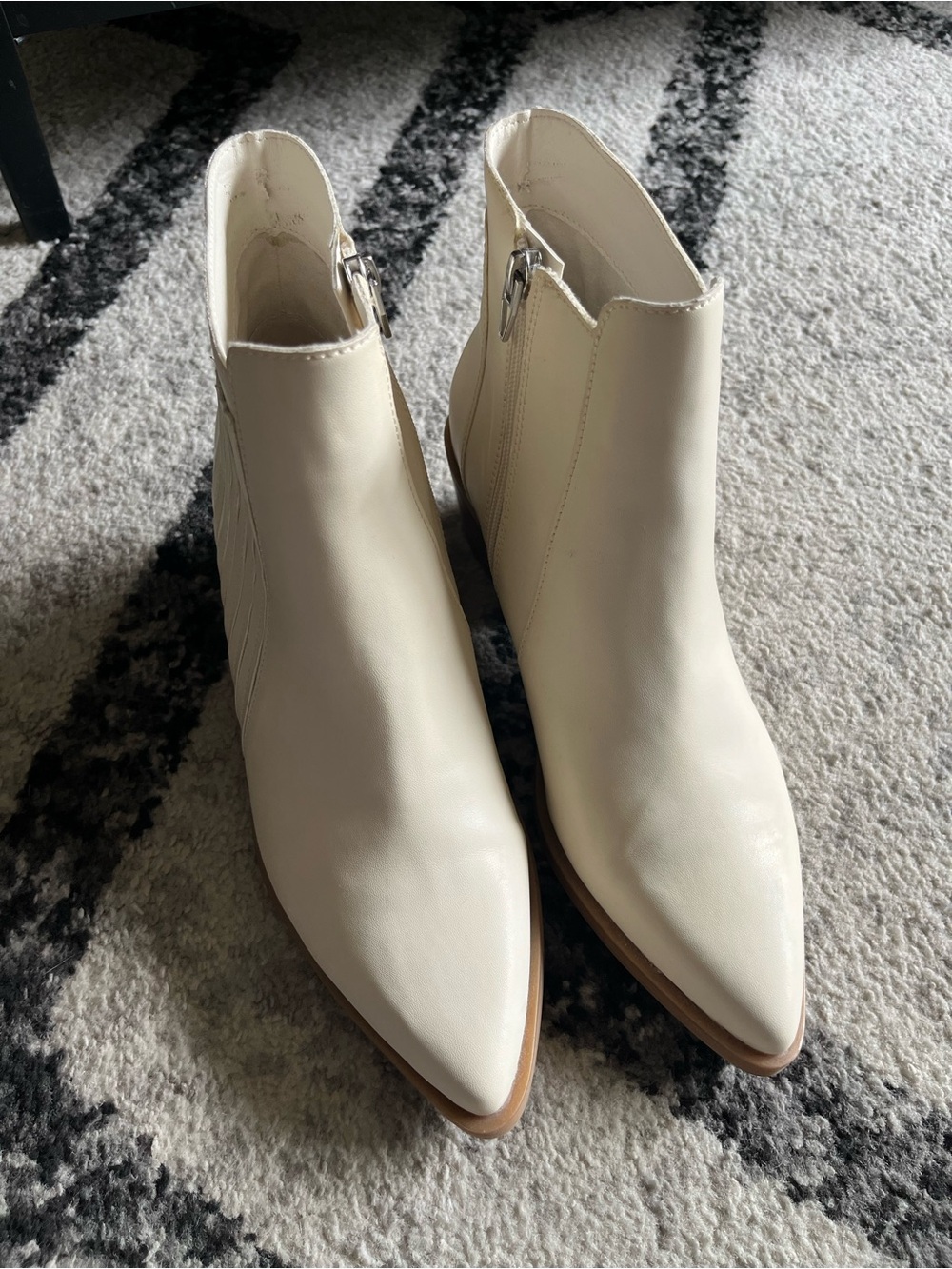 Dolce Vita Cream Pointed Toe Ankle Booties
